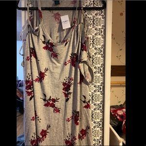 Brand New with tags Gray peekaboo cross over top!